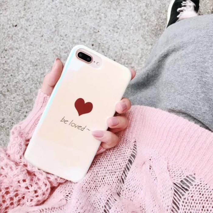 iPhoneケース ハート オーロラカラー ソフトケース スマホケース