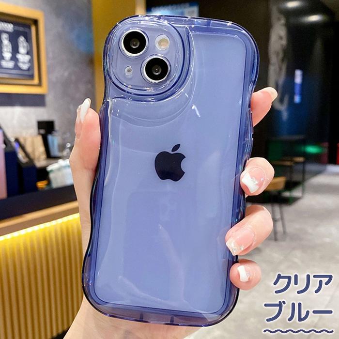 iPhone ケース ウェーブ  iPhone15 iPhone14 iPhoneSE 多機種対応  クリア うねうね クリアケース 韓国 かわいい シンプル デコ クリアケース 大人かわいい｜exshop-y｜15