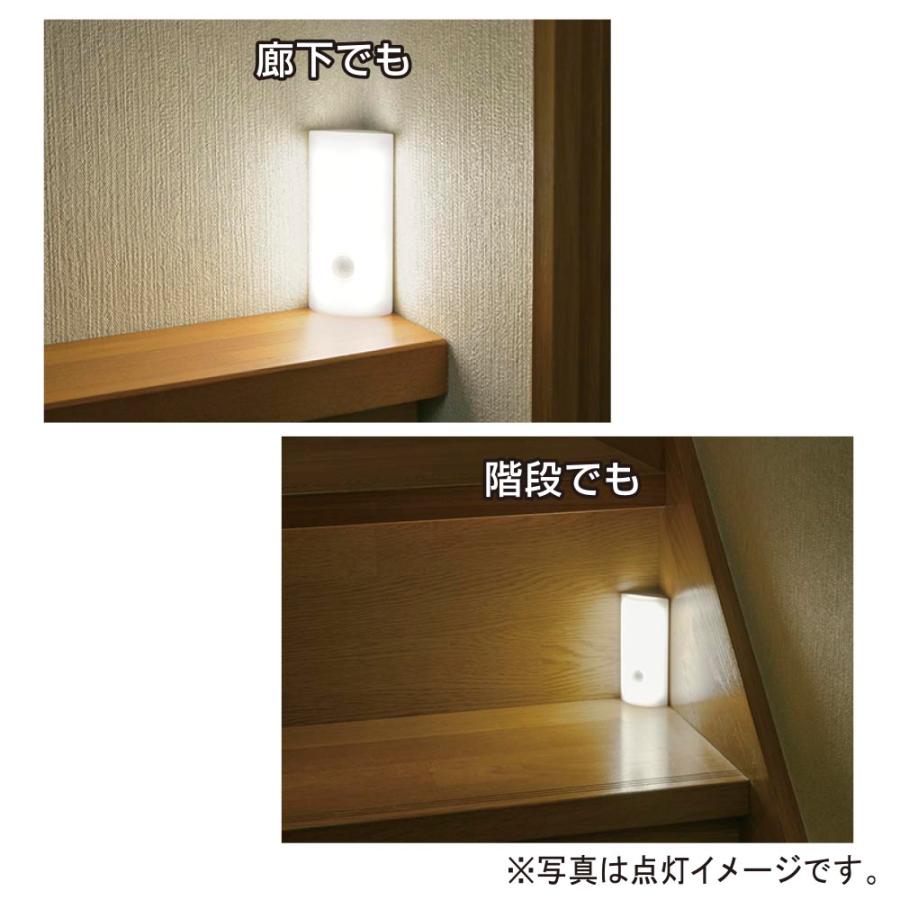 OHM センサーライト 人感センサー LED フットライト 足元灯 電池 OHM センサーライト 人感センサー LED フットライト 足元灯 電池