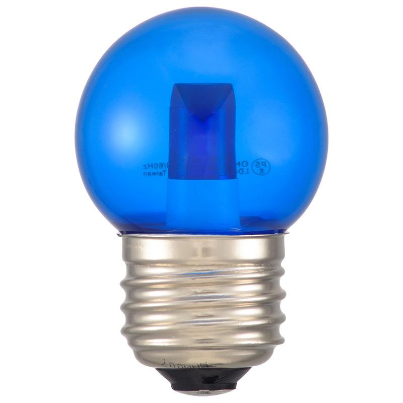 LED電球 ミニボール電球形 E26/1.4W 青 クリア｜LDG1B-H 13C 06-4683 OHM オーム電機 | OHM | 01