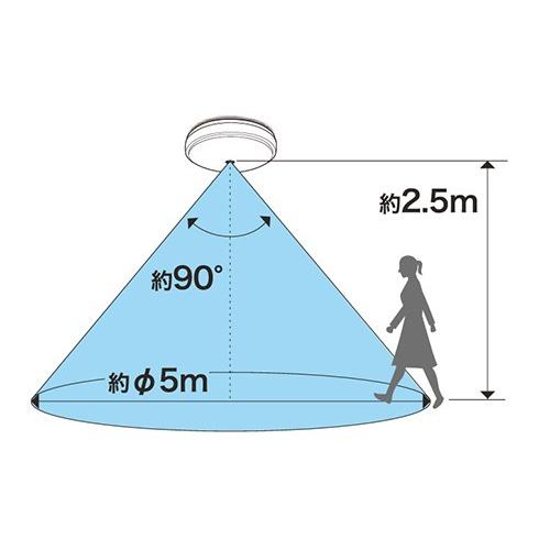 LED内玄関灯 センサー付 昼光色 明暗＋人感センサー ミニシーリング LT-Y18D-G-PIR 07-9904 オーム電機