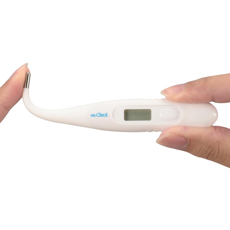 曲がる電子体温計 Mr.Check 高熱お知らせブザー付き｜MT219-BWC2W 08-0692 オーム電機 |  | 01