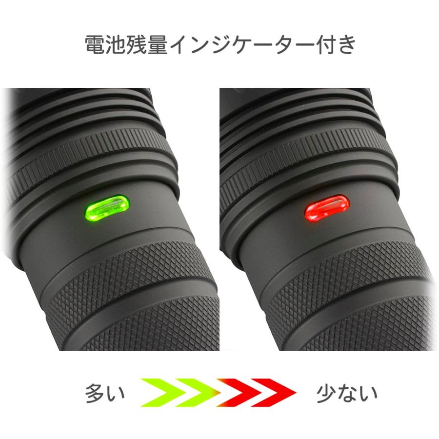 防水LEDズームライト レッドカイザー 1100ルーメン｜LHA-KS331Z-S2 08-1018 オーム電機 | OHM | 02