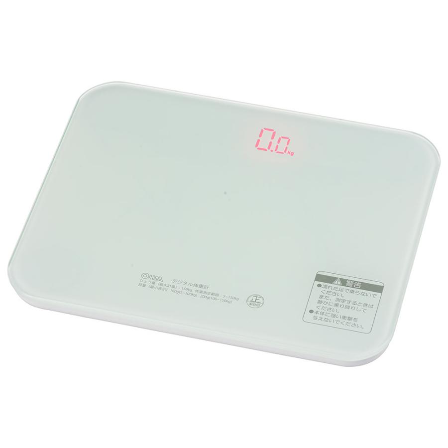 デジタル体重計 ホワイト｜HBK-T103-W 08-1182 オーム電機 | OHM | 01