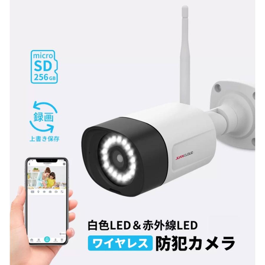 Wi-Fiネットワーク屋外カメラ センサーライト付 JA-PJ2031-W_水鏡 JUAN