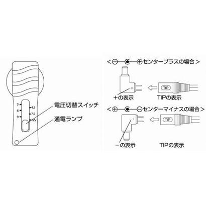 ACM1000_海外・国内マルチAC／DCアダプター 1000mA_YAZAWA(ヤザワコーポレーション） |  | 03