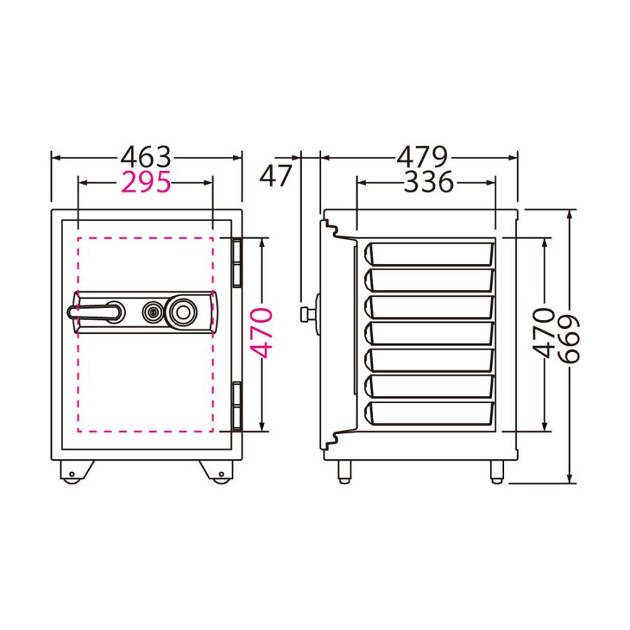 BSD-7 EIKO エーコー STANDARD（スタンダード）家庭用耐火金庫 ダイヤルタイプ 1時間耐火 103kg 51L | エーコー | 03