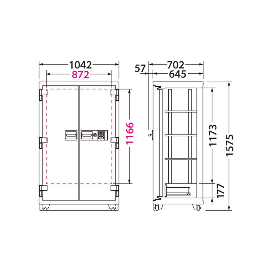 CS-52E EIKO エーコー 業務用耐火金庫 テンキータイプ　テンキー式E 2時間耐火 510kg 526L ロックフリー機能搭載 | エーコー | 02