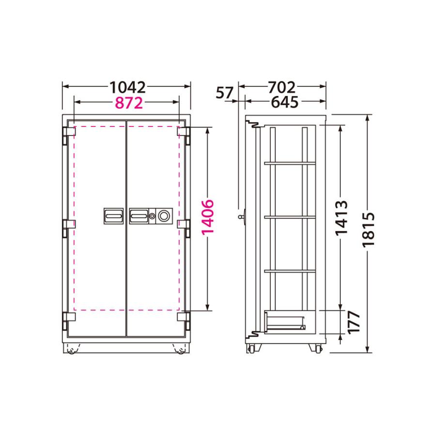 CS-53 EIKO エーコー 業務用耐火金庫 ダイヤルタイプ　100万変換ダイヤル式　 2時間耐火 580kg 620L | エーコー | 02
