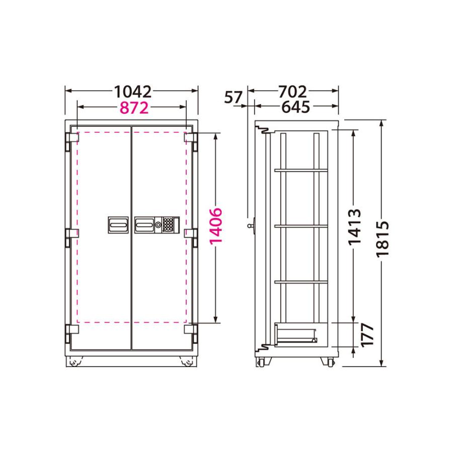 CS-53E EIKO エーコー 業務用耐火金庫 テンキータイプ　テンキー式E 2時間耐火 580kg 620L ロックフリー機能搭載 | エーコー | 02