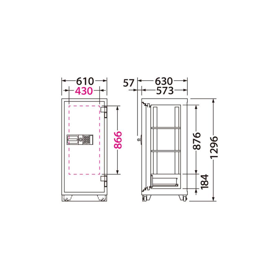 CS-92E EIKO エーコー 業務用耐火金庫 テンキータイプ テンキー式E+耐ドリルシリンダー錠 2時間耐火 300kg 170L ロックフリー機能搭載の画像