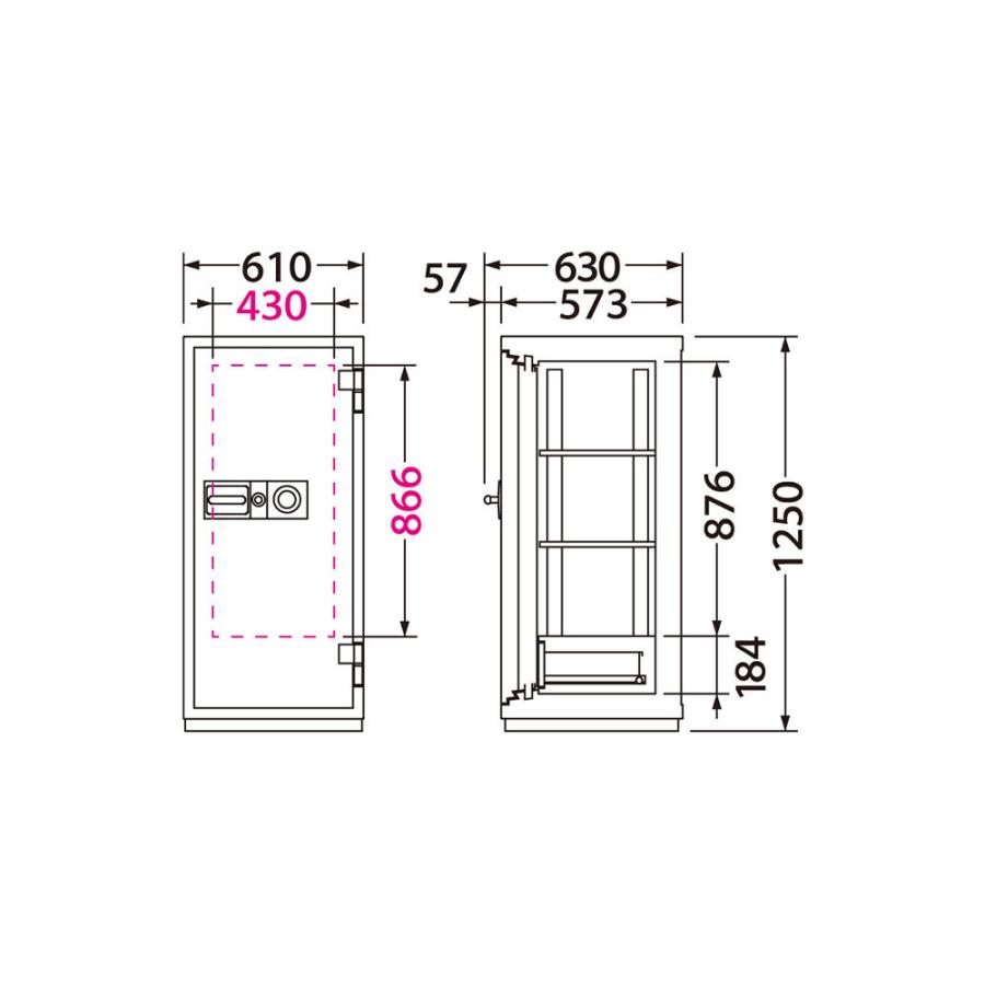 CSG-92 EIKO エーコー 業務用耐火金庫 ダイヤルタイプ　100万変換ダイヤル式+耐ドリルシリンダー錠搭載　 2時間耐火 314kg 170L | エーコー | 01
