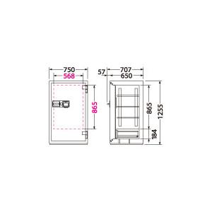 CSG-93FF 業務用耐火金庫 顔認証ロック式 266L 368kg_EIKO エーコー | エーコー | 04