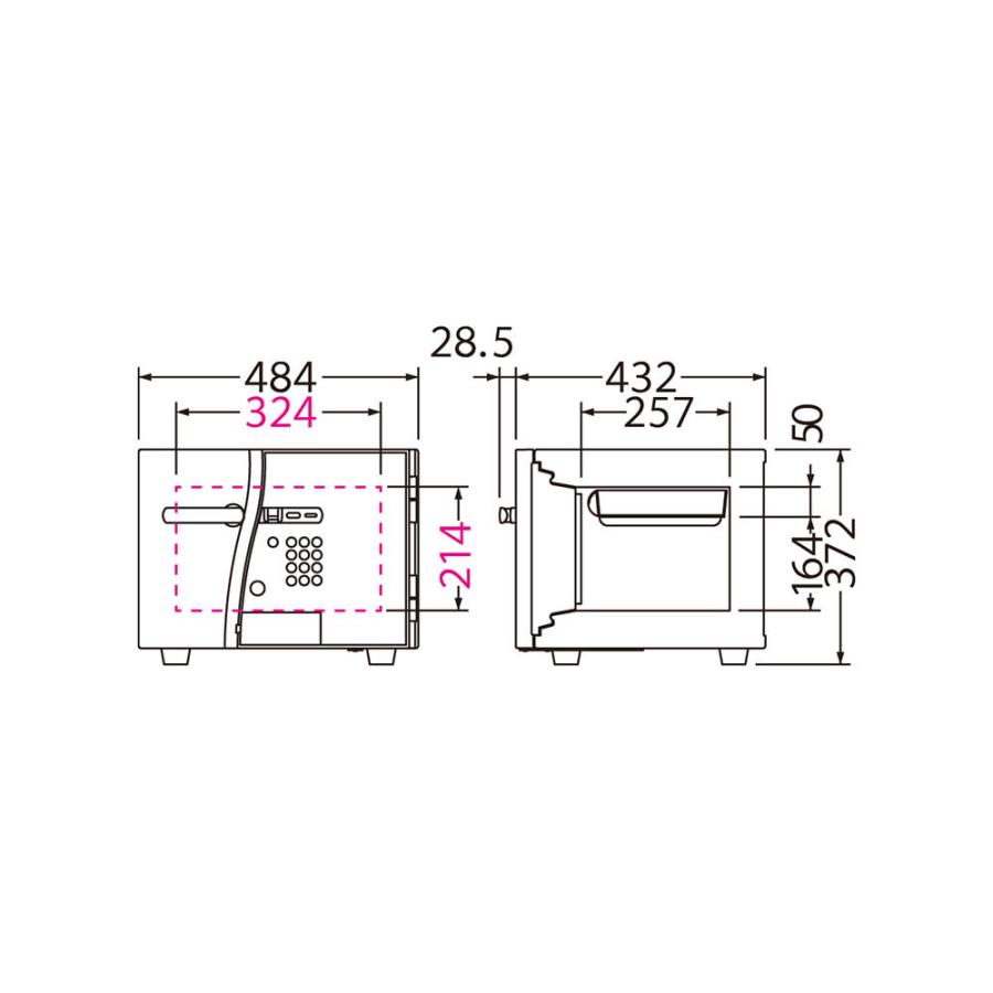 DFS2-FE EIKO エーコー D-FACE（ディーフェイス）家庭用耐火 指紋認証マルチタイプ+内蔵シリンダー錠 1時間耐火 58kg 19.5L | エーコー | 04