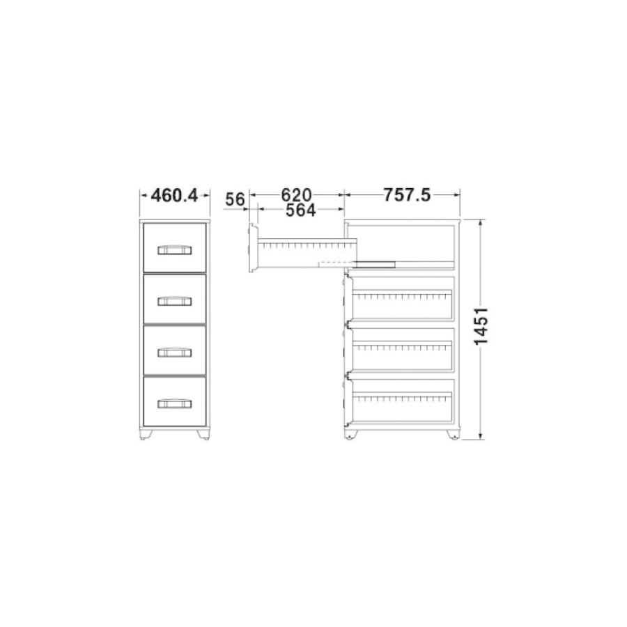 EA4-4G EIKO エーコー 耐火キャビネット 1時間耐火 260kg_1