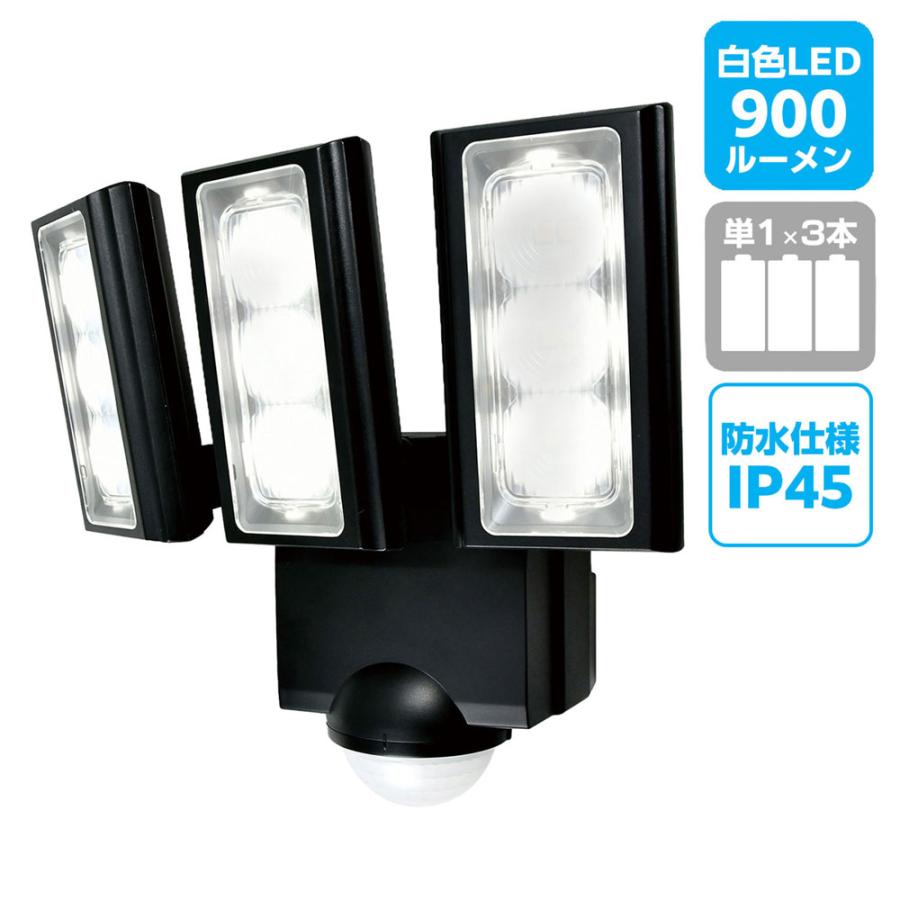ESL-313DC_1959000_屋外用LEDセンサーライト 乾電池式_ELPA（エルパ・朝日電器） | ELPA