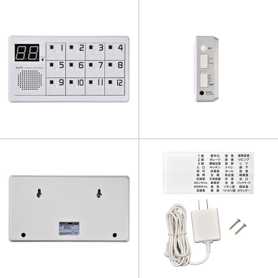ELPA ワイヤレスチャイム 12Ch受信器_EWS-P70_ELPA（エルパ