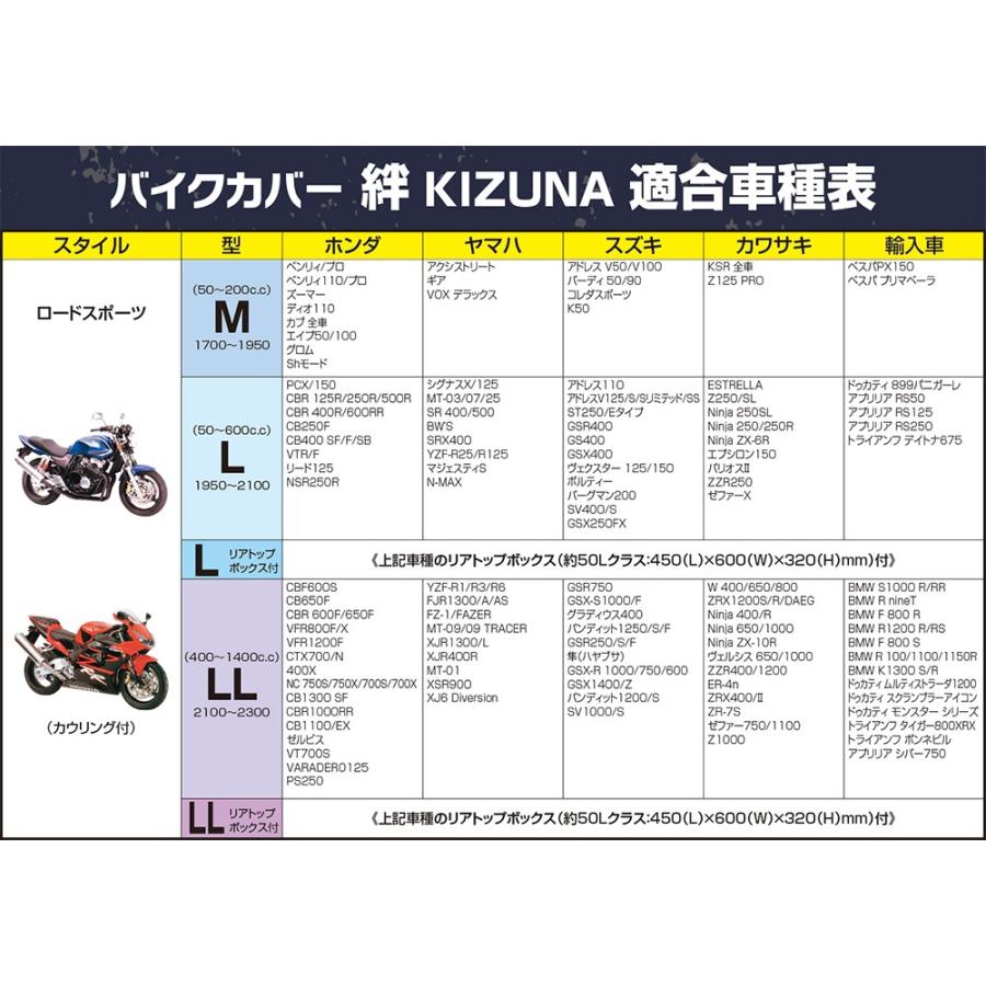平山産業 バイクカバー絆 LLサイズ BOX付_HIRAYAMA705642_平山産業
