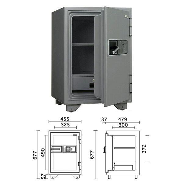 指紋認証式耐火金庫 50L 90kg | KS-50FPEA |【搬入設置料見積り】【代引不可】【メーカー直送】| KingCrown（日本アイ・エス・ケイ）_1