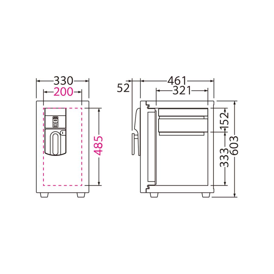 ONS-JER2 MEISTER（マイスター）家庭用小型耐火金庫 2マルチロックJER2式 61kg 37L_EIKO エーコー | エーコー | 06