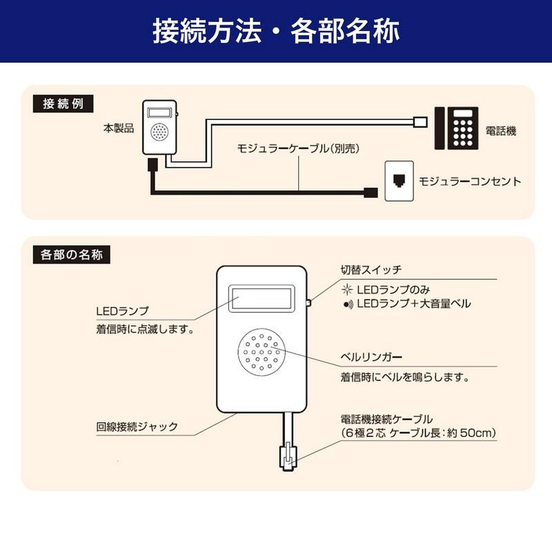 TEA-080_1675200_電話着信フラッシュリンガー_ELPA（エルパ・朝日電器） | ELPA | 02