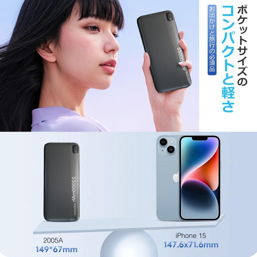 モバイルバッテリー 22000mAh 大容量 小型 軽量 2.4A急速充電 3台同時充電 携帯充電器 LED残量表示 携帯バッテリー PSE認証 SHRATCH 災害 停電対策 |  | 07