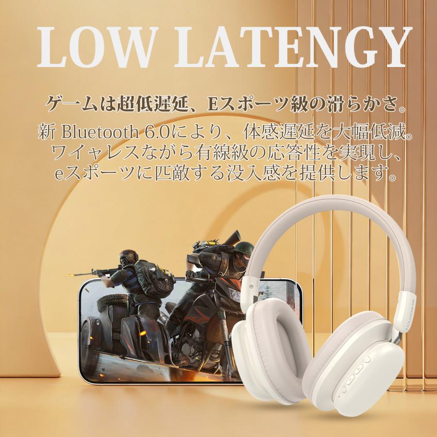 ワイヤレスヘッドホン イヤホン ヘッドホン Bluetooth6.0 ワイヤレスイヤホン 超低遅延 クリア通話 有線無線両用 オーディオケーブル付き 折りたたみ式 SHRATCH |  | 14
