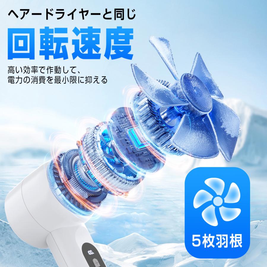 ハンディファン 冷却プレート 携帯扇風機 1800mAh クーラー 冷却 暴風 クーラー 強風 保湿 扇風機 SHRATCH 卓上 ストラップ 手持ち扇風機 usb充電式 2026 通勤 | SHRATCH | 05