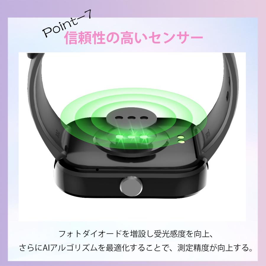 SHRATCH スマートウォッチ 通話機能付 1.98インチ大画面 血圧測定 血中