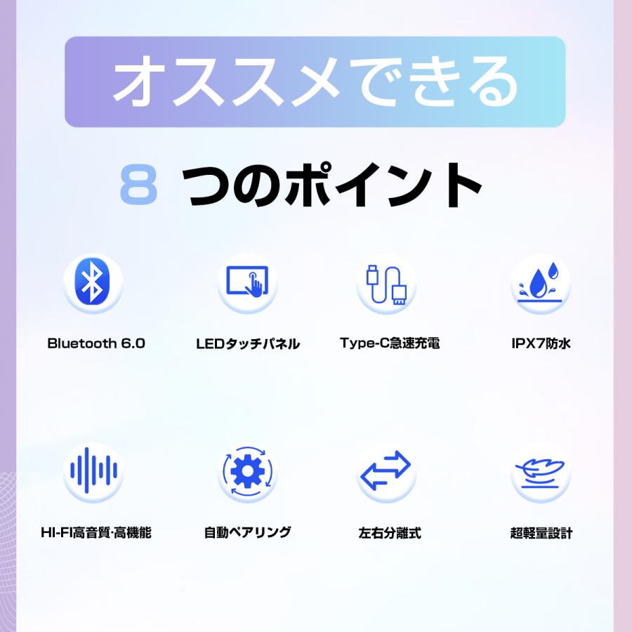 ワイヤレスイヤホン イヤーカフ イヤホン bluetooth 骨伝導イヤホン SHRATCH 液晶付き AAC高音質 業界TOP 60H連続再生 HiFi LEDディスプレイ 最新耳挟み式 |  | 05