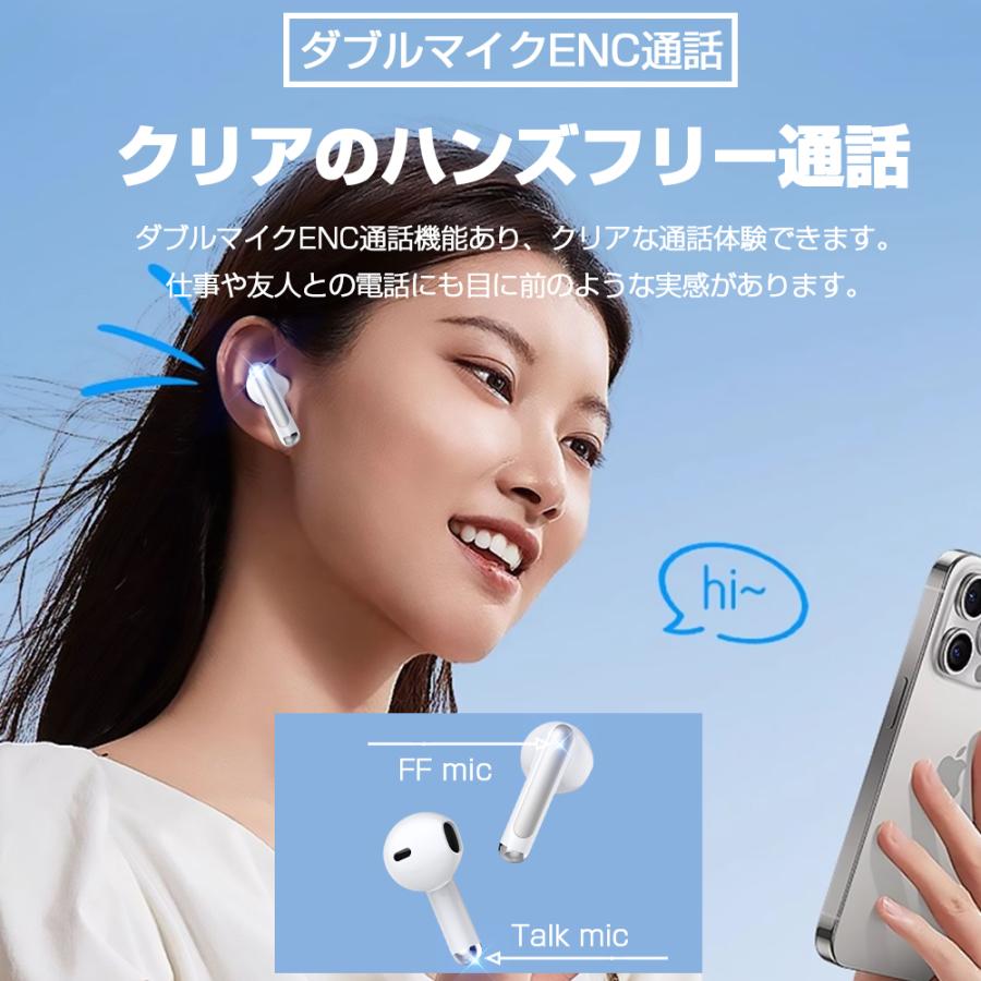 ワイヤレスイヤホンイヤホン マイク付き bluetoothイヤホン SHRATCH 残量表示 Bluetooth5.4 ANC  自動ペアリング 35H連続再生 HiFi高音質 |  | 06