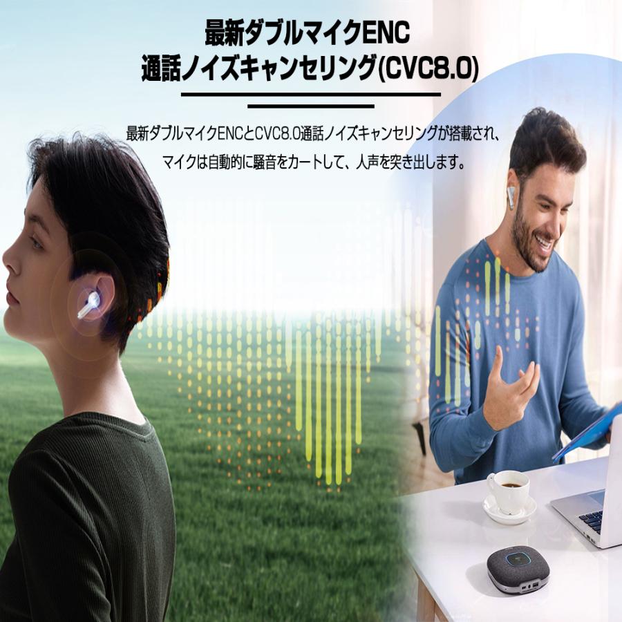 ワイヤレスイヤホンイヤホン マイク付き bluetoothイヤホン SHRATCH 残量表示 Bluetooth5.4 ANC  自動ペアリング 35H連続再生 HiFi高音質 |  | 09