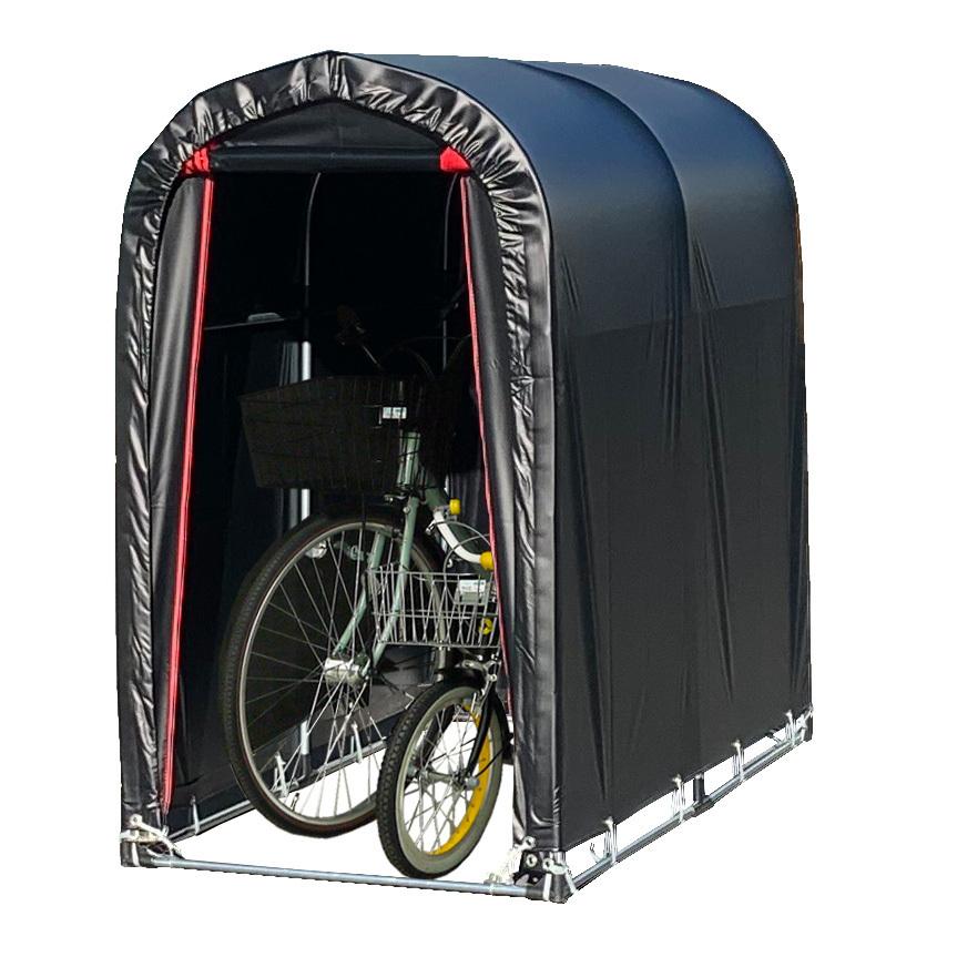 サイクルハウス 黒 幅94cm 奥行180cm 高さ157cm 2台用bk ターポリン生地で耐久性抜群 農機具資材置場にも パイプ車庫自転車置場 送料無料 2dai Bk エクステリアストック 通販 Yahoo ショッピング