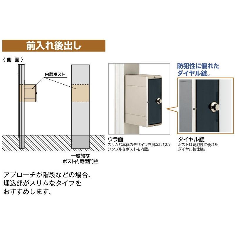 照明付き機能門柱 ポスト 表札付き インターホン穴無し 表札が手軽に作れるネームシール付き ポスト門柱 Led照明 安心の日本製 送料無料 Ispcn L16 エクステリアストック 通販 Yahoo ショッピング