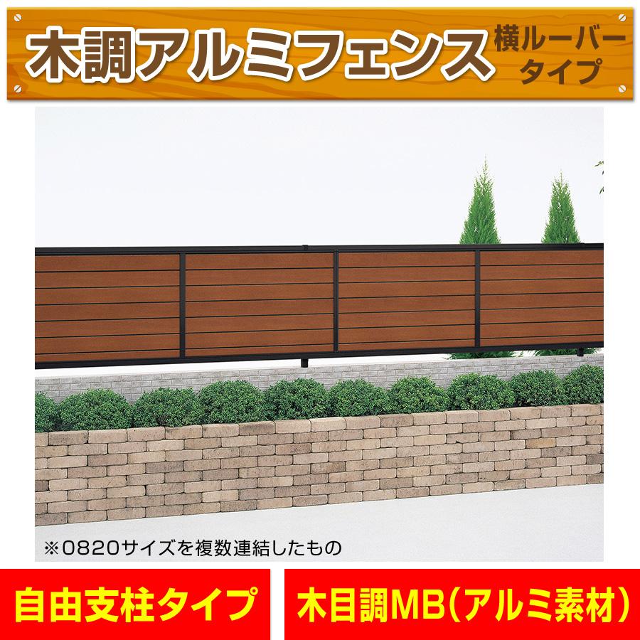 アルミ製木調横目隠し ルーバーフェンス 黒+マロンブラウン 幅 アルミ製木調横目隠し ルーバーフェンス 黒+マロンブラウン 幅