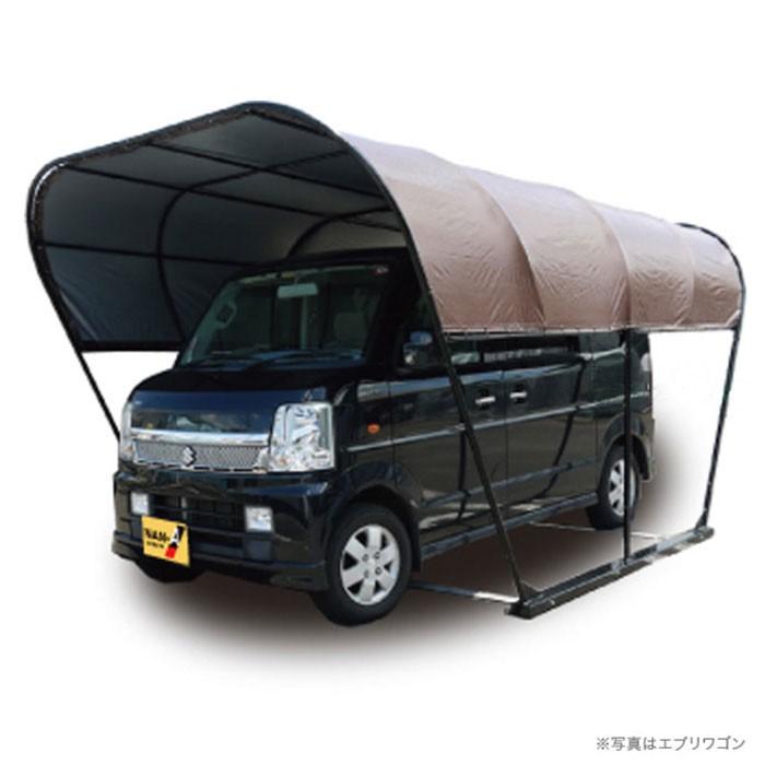 パイプ車庫 幅2 5ｍ奥行4ｍ高さ2 1ｍ ベース式カーポート 風に強いキャノピー 角型 ブラウン色 お手頃価格のpeクロス生地 法人個人送料無料 Pe Canobs C エクステリアストック 通販 Yahoo ショッピング