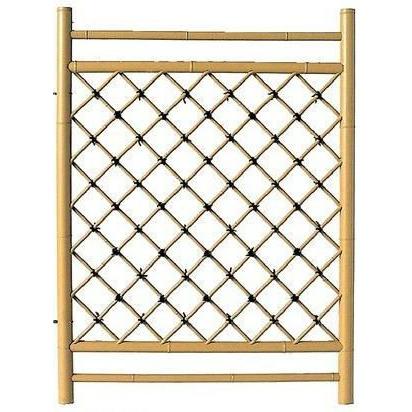 枝折戸(イエロー)W(幅)900mm×H(高さ)1000mm 和の高級感を装うアクセント 送料無料 格安 人工竹
