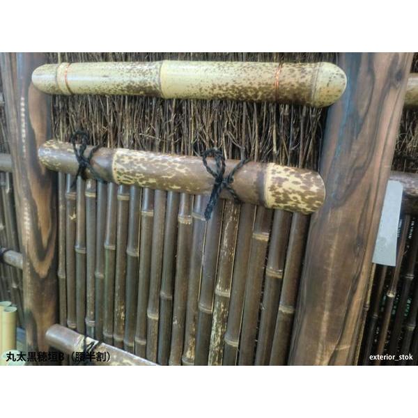 丸太屋根付垣(屋根取外可) 幅700mm×高さ2250mm 造作高1600mm 丸太屋根付垣(屋根取外可) 幅700mm×高さ2250mm 造作高1600mm