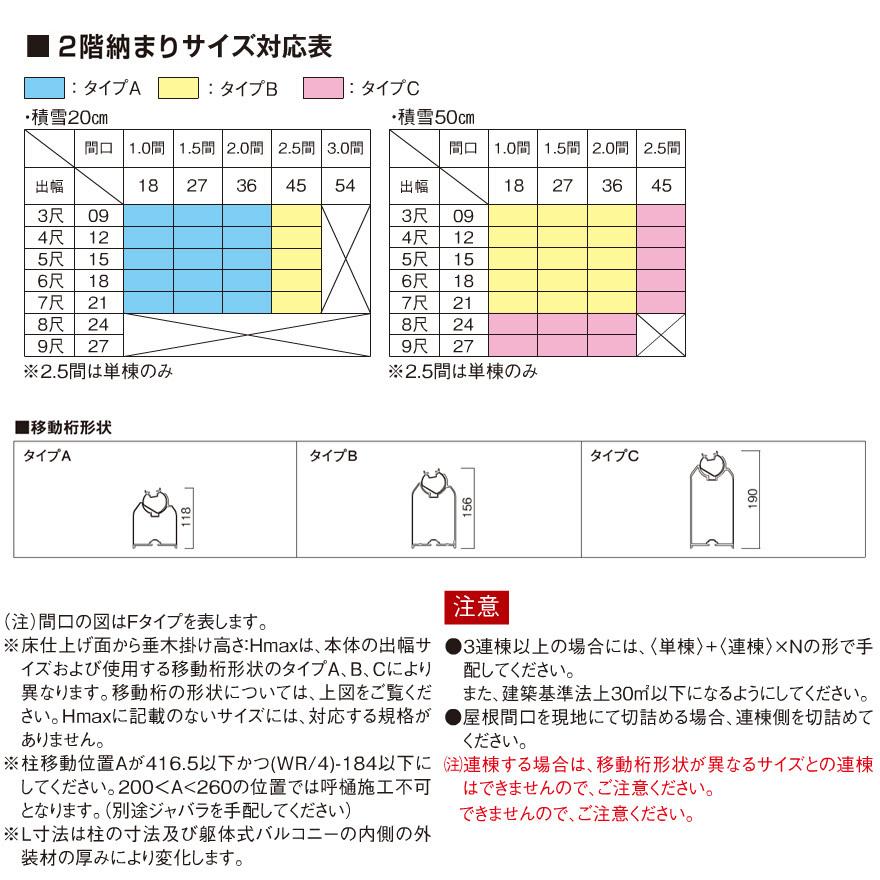 R屋根タイプテラス 2階用 間口1.5間2760ｍｍ×出幅3尺870ｍｍ×高さ2300ｍｍ 移動桁仕様 柱前後左右移動OK 国内メーカー オリジナル｜exterior-stok｜08