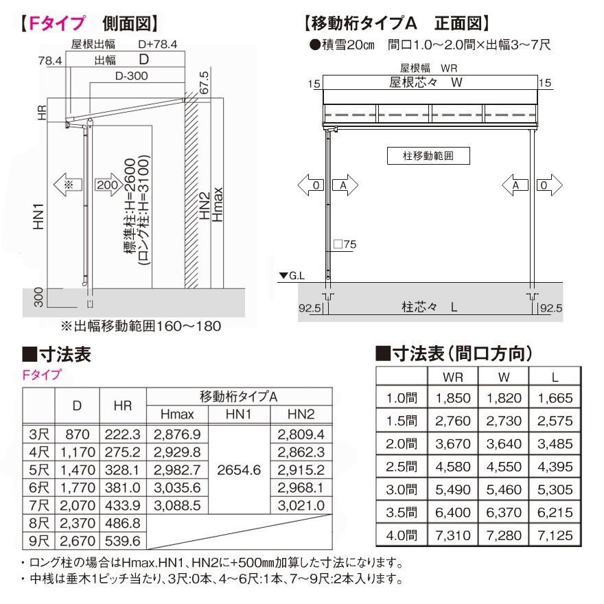 フラット屋根タイプテラス 間口1.5間2760ｍｍ×出幅5尺1470ｍｍ×高さ2600ｍｍ 1階用 移動桁仕様 国内メーカー 格安 送料無料 オリジナル｜exterior-stok｜12