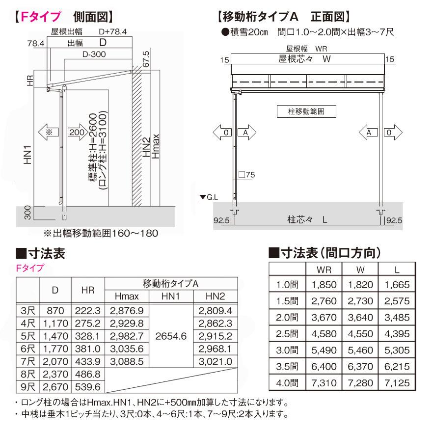 フラット屋根タイプテラス 間口1.5間2760ｍｍ×出幅5尺1470ｍｍ×高さ2600ｍｍ 1階用 移動桁仕様 国内メーカー 格安 送料無料 オリジナル｜exterior-stok｜08