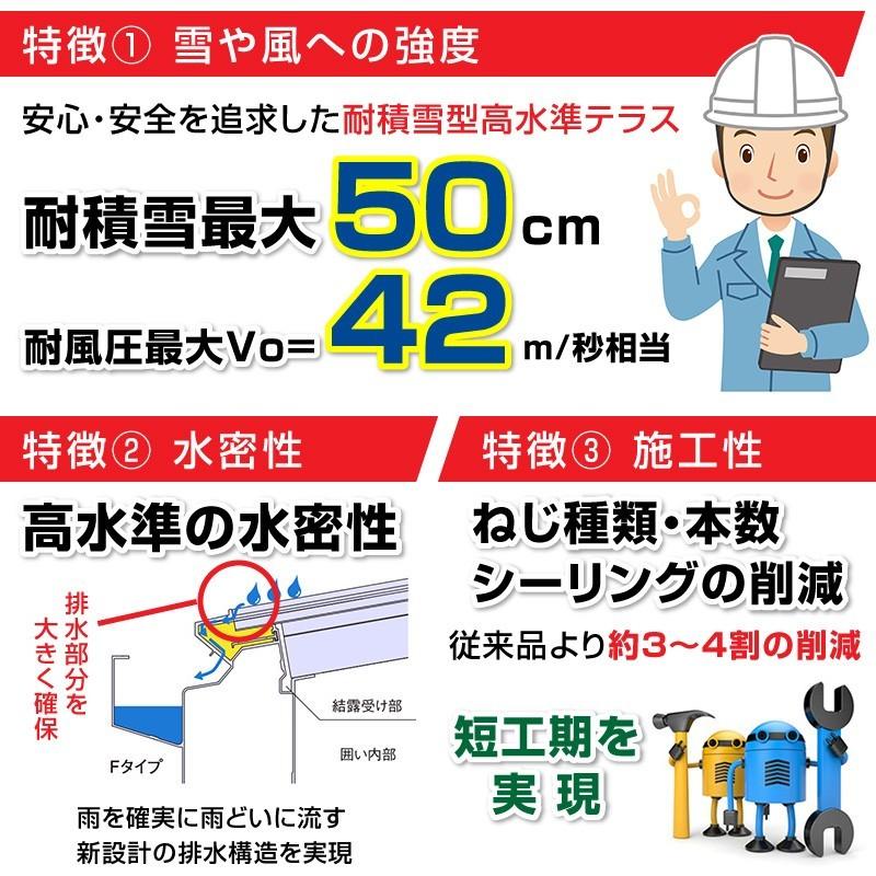 テラス囲いR屋根タイプ 間口1.0間1820mm×出幅3尺870mm 正面 テラス囲いR屋根タイプ 間口1.0間1820mm×出幅3尺870mm 正面