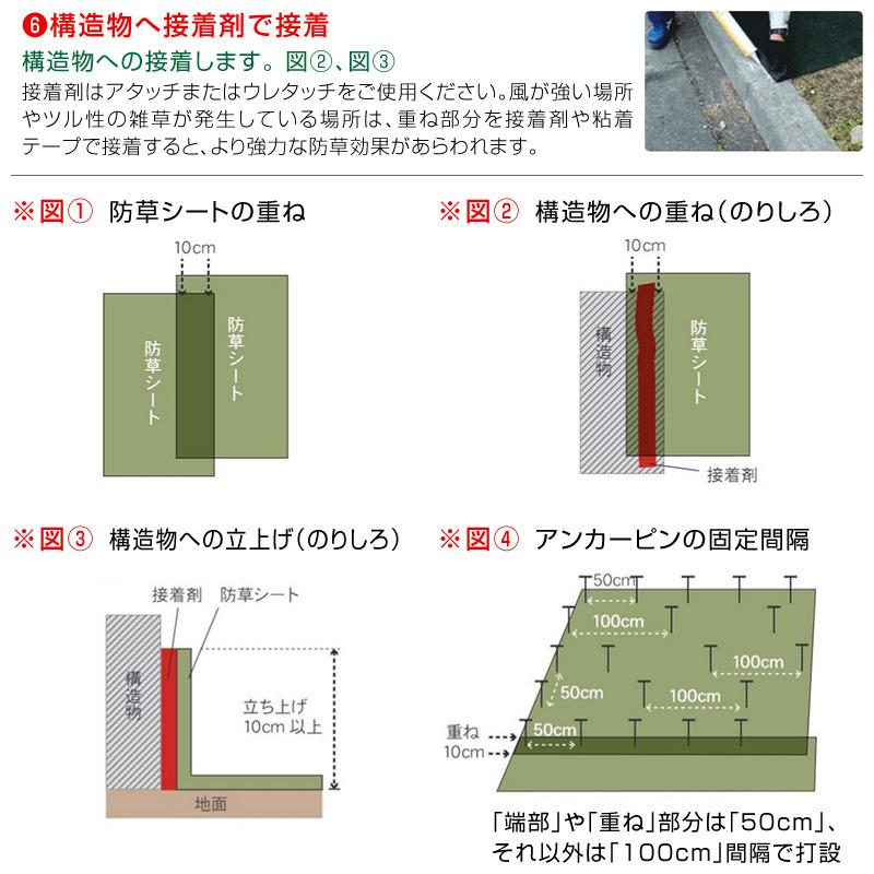 人工芝下用防草居敷き 幅1ｍ×長さ50ｍ厚さ0.35粍/人工芝下で半永久的 こっ酷い人並み外れた 除草雑草 密集して不織布 楽になることの日本製 安あがり貨物輸送無料010385
