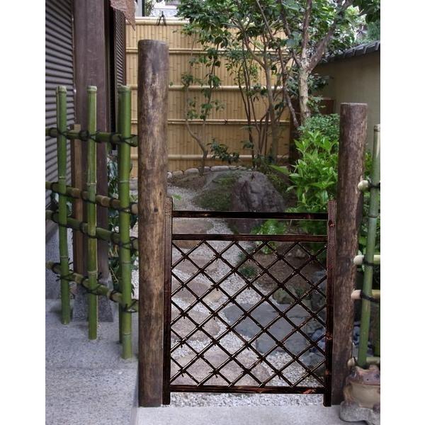 木枠枝折戸黒竹入り W(幅)600mm×H(高さ)1000mm 国産天然竹 和の高級感を装うアクセント 送料込み 格安 : エクステリア ...