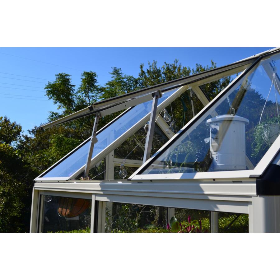 アルミ製ガラス温室A-1型 間口1000×桁行1800×高さ2146mm0.5坪 アンカー