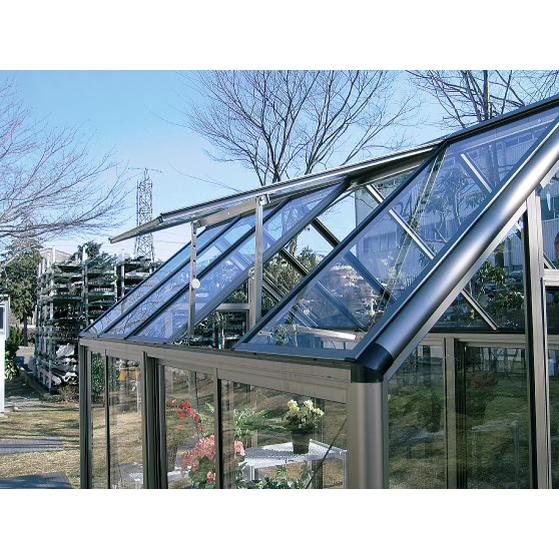 アルミ製ガラス温室B-2型 間口1800×桁行3576×高さ2372mm2.0坪 アンカー