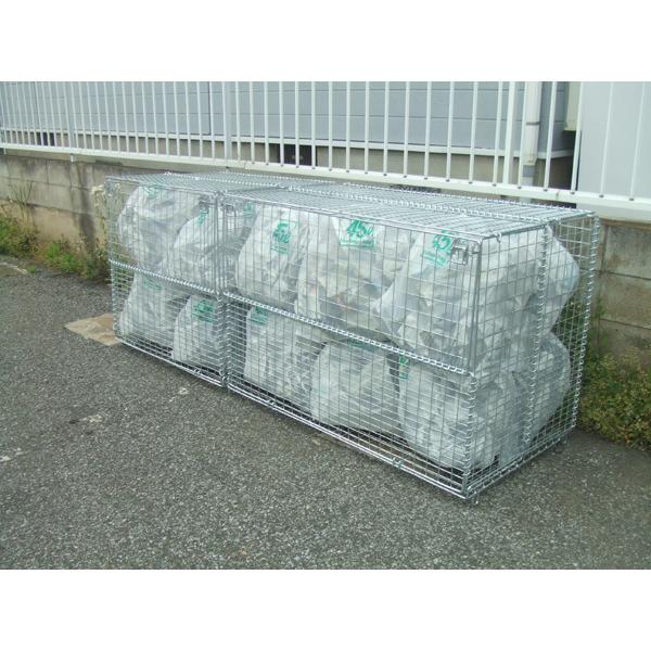 折り畳み式ゴミ収集箱 幅900mm×奥行700mm×高さ800mm 容量45Lゴミ袋 約8