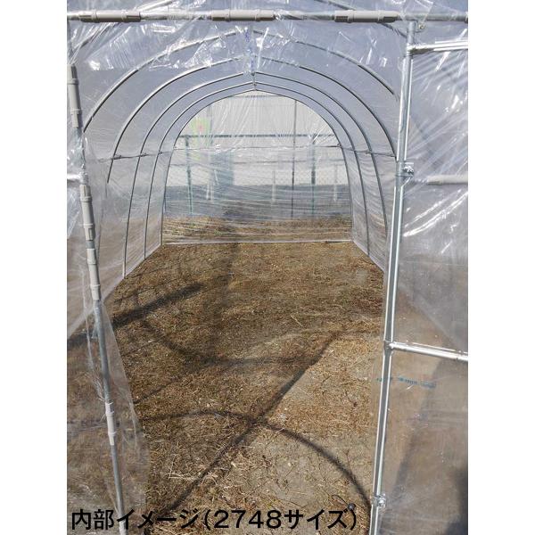ビニールハウス間口2.2m奥行3.6m高さ2m2.4坪埋込み式蝶番式扉