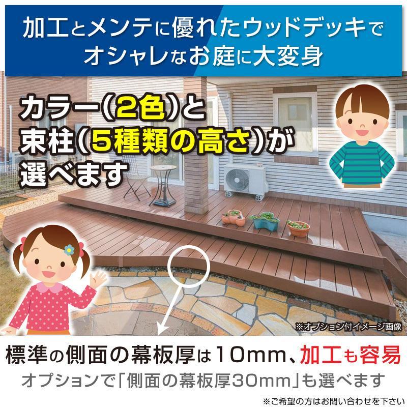 人工木樹脂ウッドデッキ 間口2.0間3594mm×出幅3尺900mm×デッキ高 人工木樹脂ウッドデッキ 間口2.0間3594mm×出幅3尺900mm×デッキ高