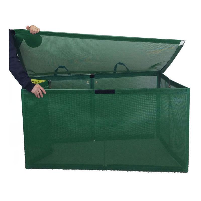 ステンレス枠折り畳み式ゴミ収集ボックス軽量タイプ幅1200mm奥行600mm